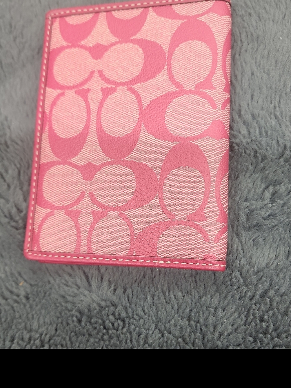 Coach Signature Stripe Compact Wallet - Picture 3 of 3